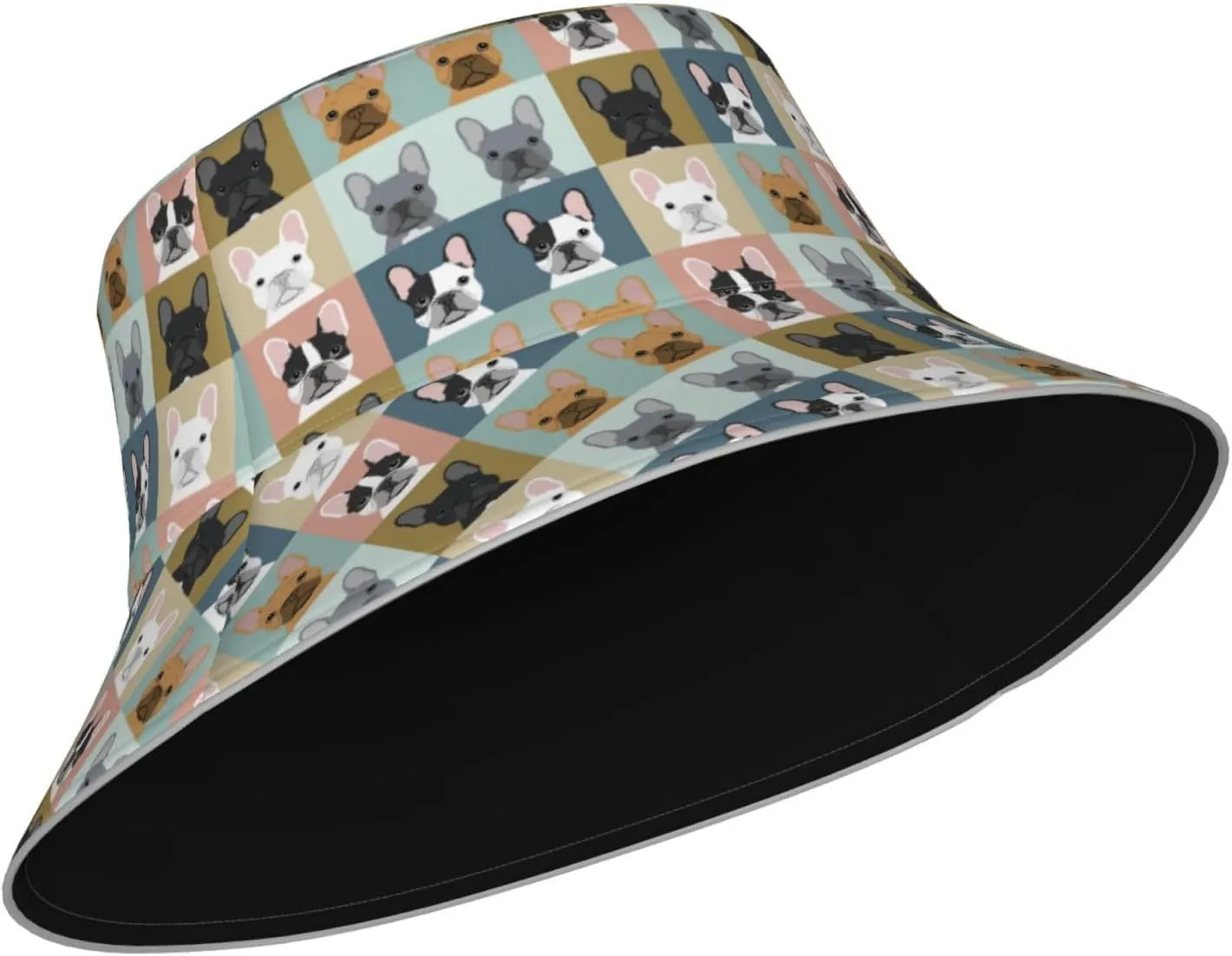 Cute Panda Bucket Hat for Women Men Teens Double-Side-Wear Reversible Summer Beach Sun Hat Packable Fisherman Cap