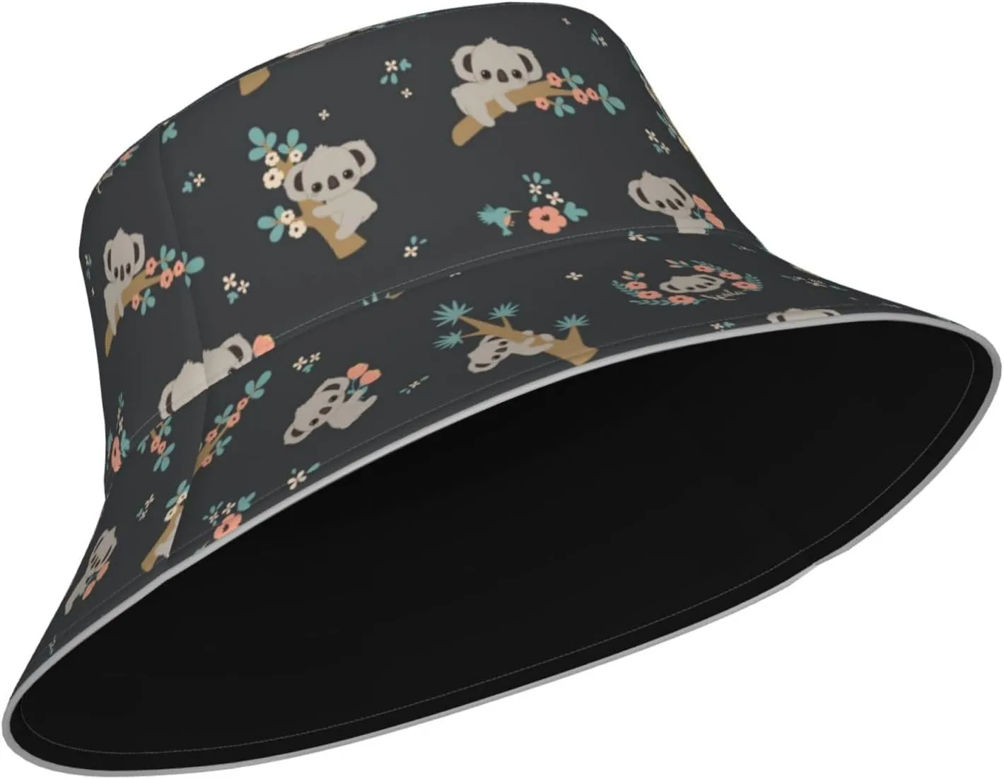 Cute Panda Bucket Hat for Women Men Teens Double-Side-Wear Reversible Summer Beach Sun Hat Packable Fisherman Cap