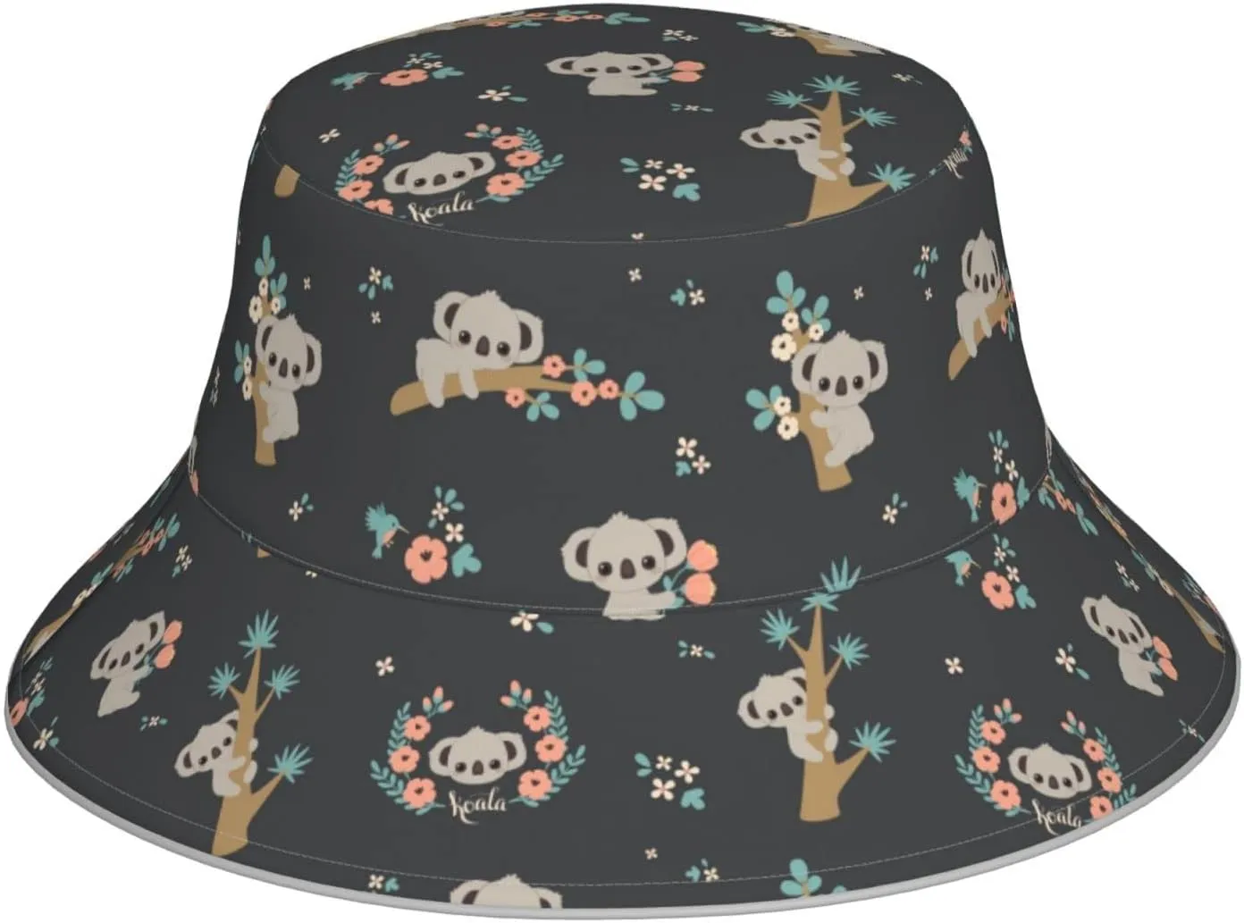 Cute Panda Bucket Hat for Women Men Teens Double-Side-Wear Reversible Summer Beach Sun Hat Packable Fisherman Cap