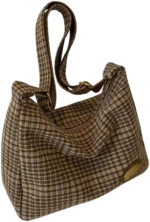 Cute Tote Bag Aesthetic Canvas Bag Y2k Crossbody Purses Vintage Crossbody Bags Gingham Emo Grunge