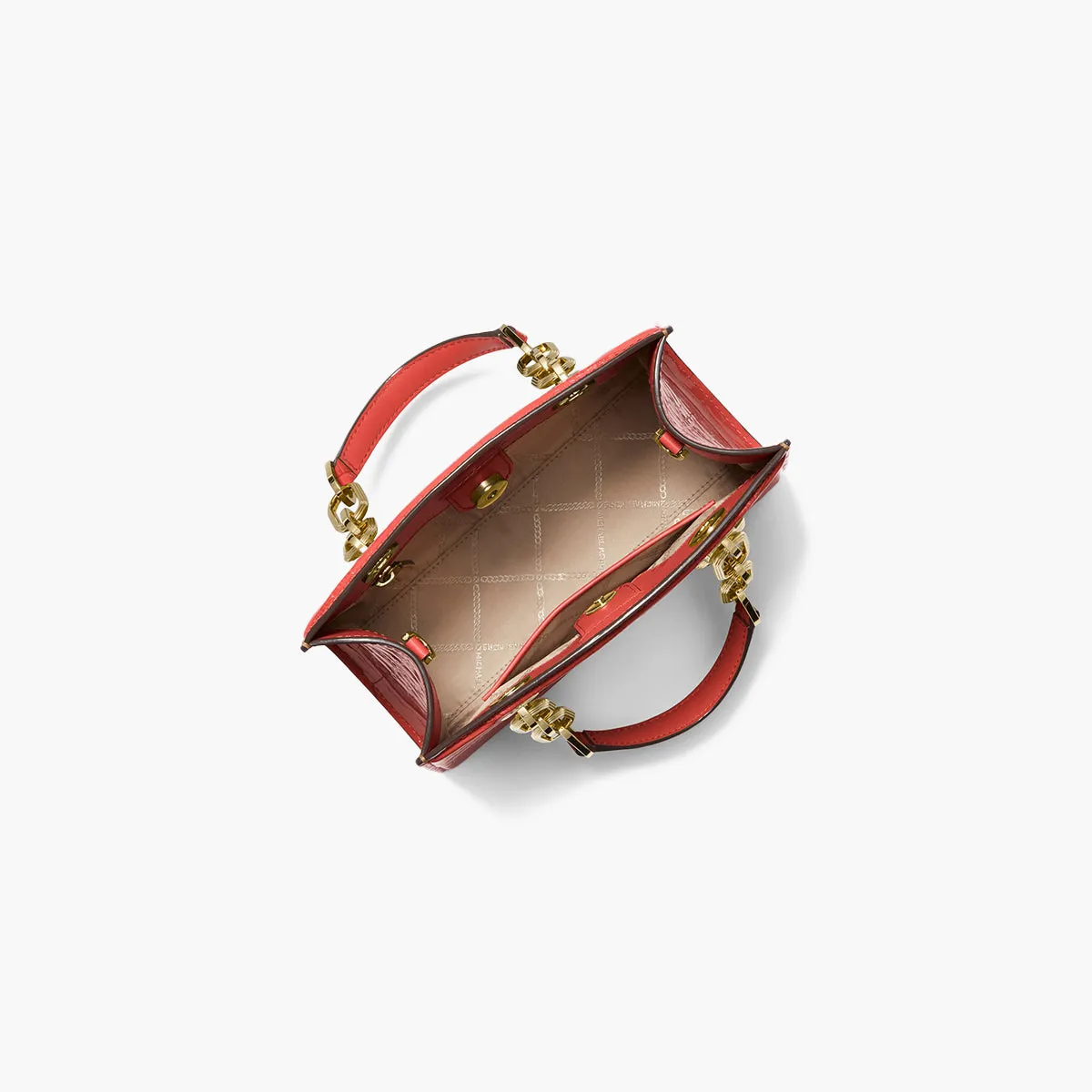 Cynthia Small Crocodile Embossed Leather Satchel