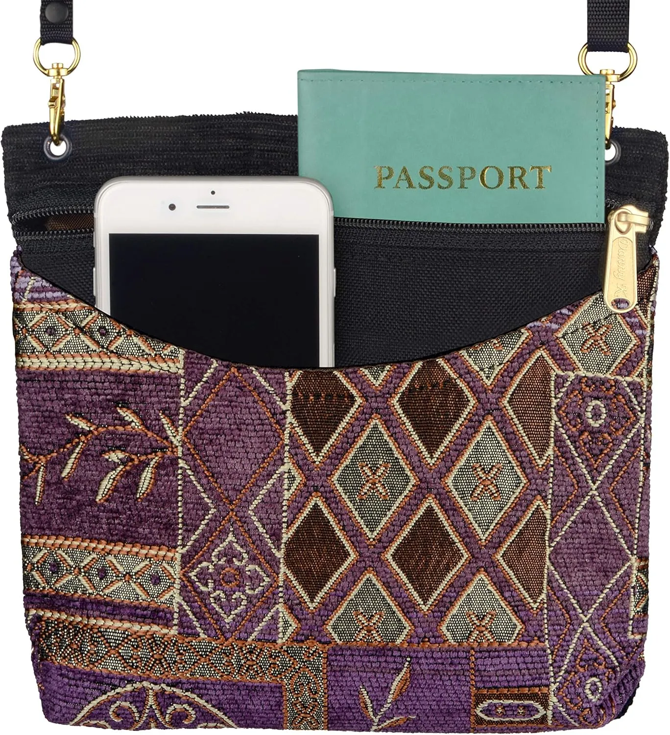 Danny K. Women's Tapestry Bag Shoulder Handbag, Sugaree Purse Handmade in the USA