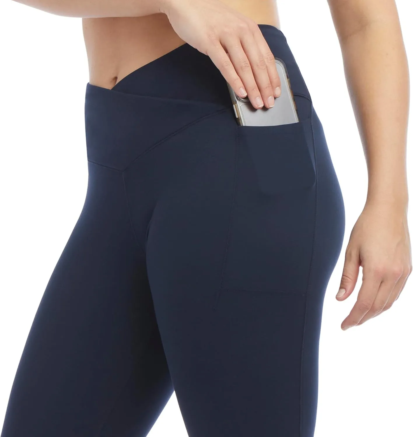 Danskin Women's Endurance Crossover Waist Crop Leggings