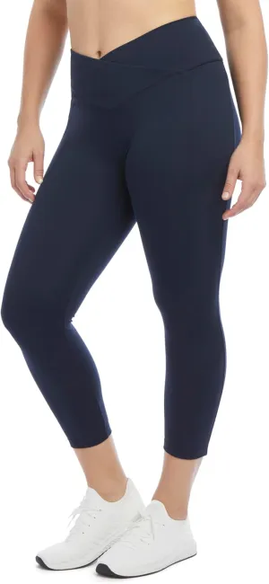Danskin Women's Endurance Crossover Waist Crop Leggings