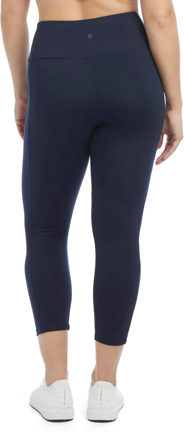 Danskin Women's Endurance Crossover Waist Crop Leggings