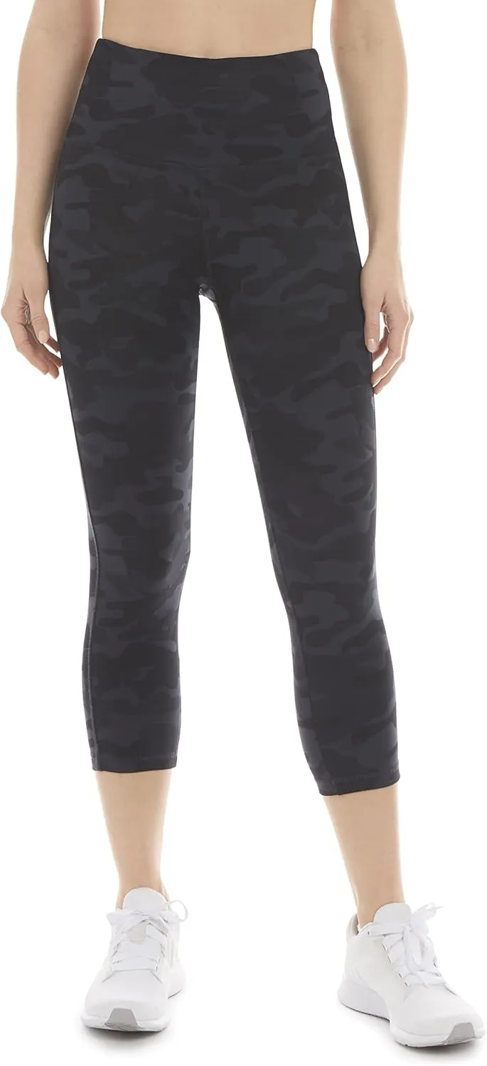 Danskin Women's High Rise Camo Print Capri Leggings