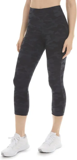 Danskin Women's High Rise Camo Print Capri Leggings