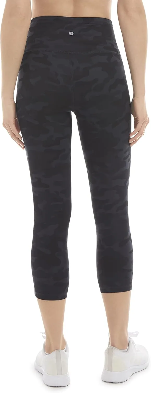 Danskin Women's High Rise Camo Print Capri Leggings