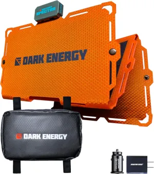 Dark Energy Spectre 18W Folding Solar Panel with Water-Resistant Molle Travel Bag for Electronics | Charge Any Device, Anywhere, Anytime via Solar Panel or Signature Series Wall and Car Adapters