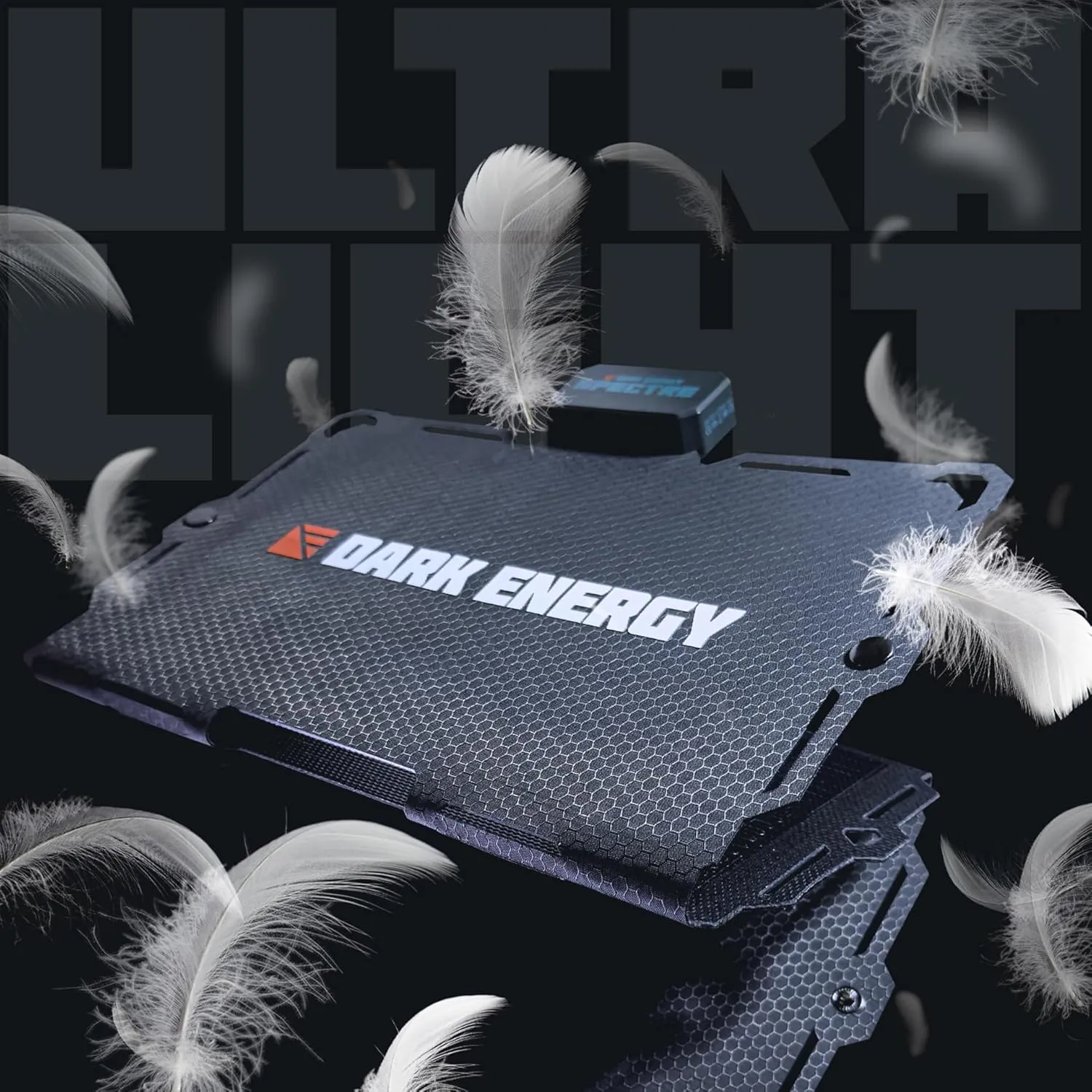 Dark Energy Spectre 18W Folding Solar Panel with Water-Resistant Molle Travel Bag for Electronics | Charge Any Device, Anywhere, Anytime via Solar Panel or Signature Series Wall and Car Adapters