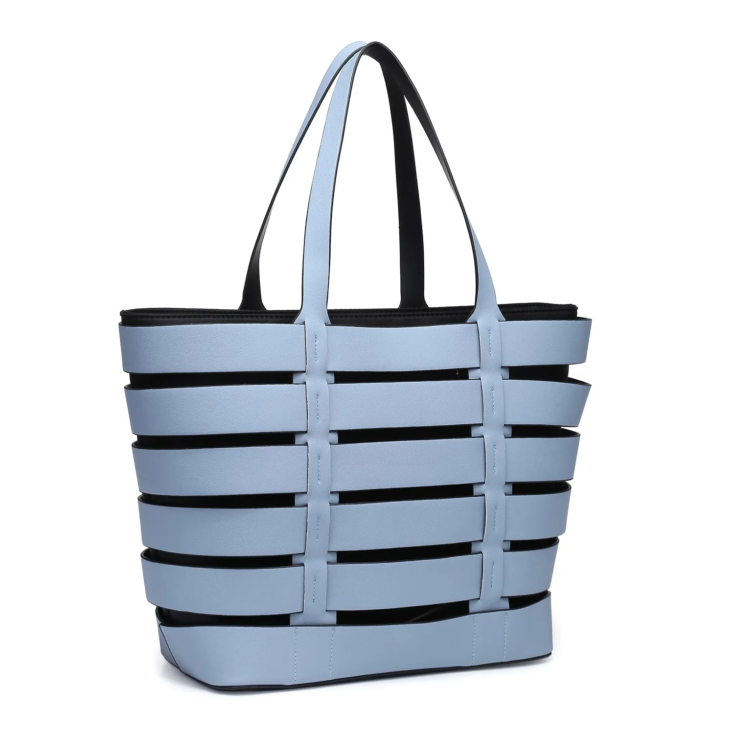 Dasein 2-In-1 Medium Striped Tote