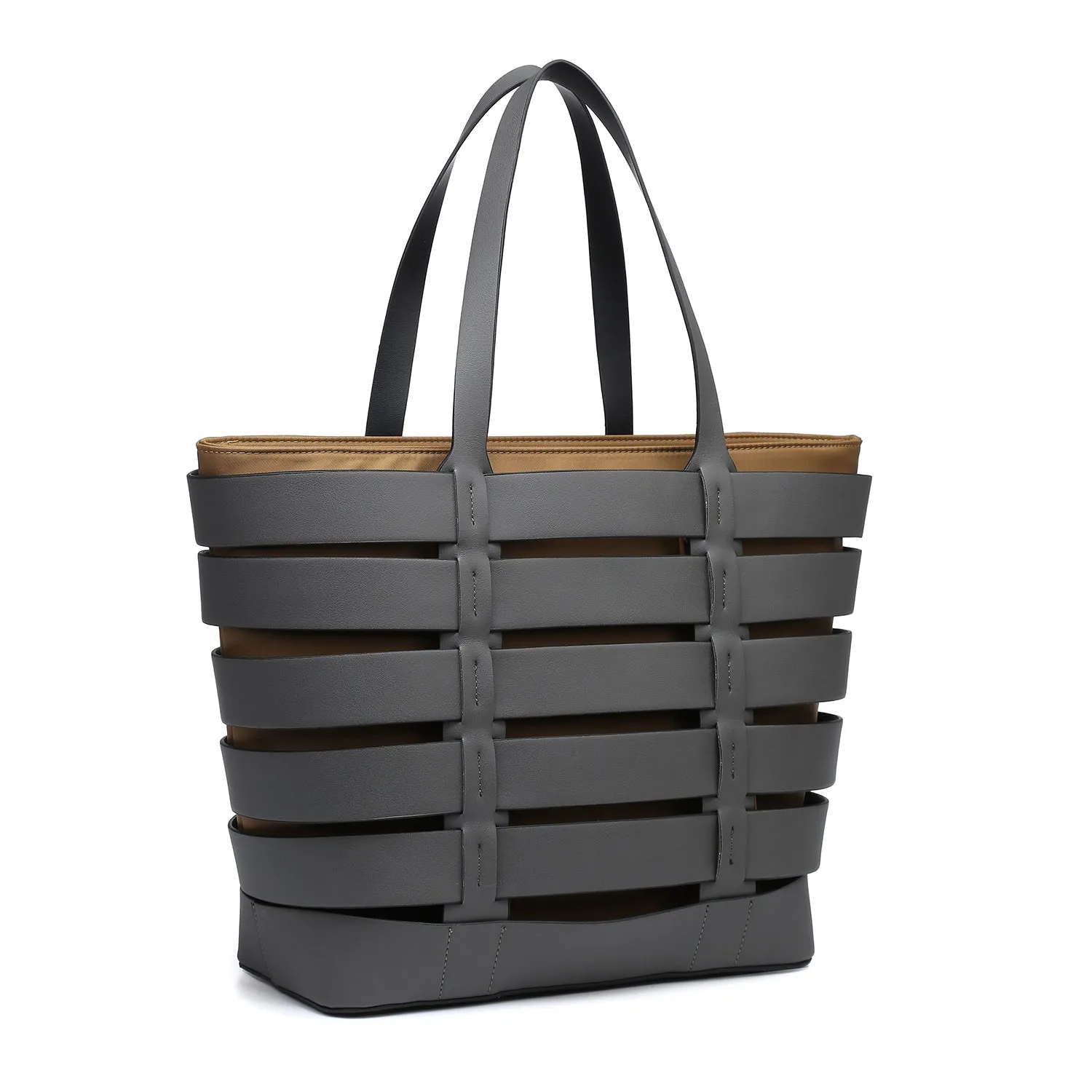 Dasein 2-In-1 Medium Striped Tote