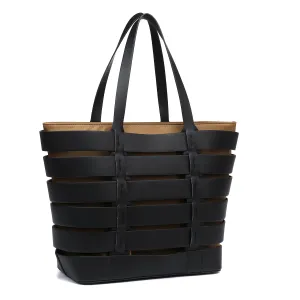 Dasein 2-In-1 Medium Striped Tote