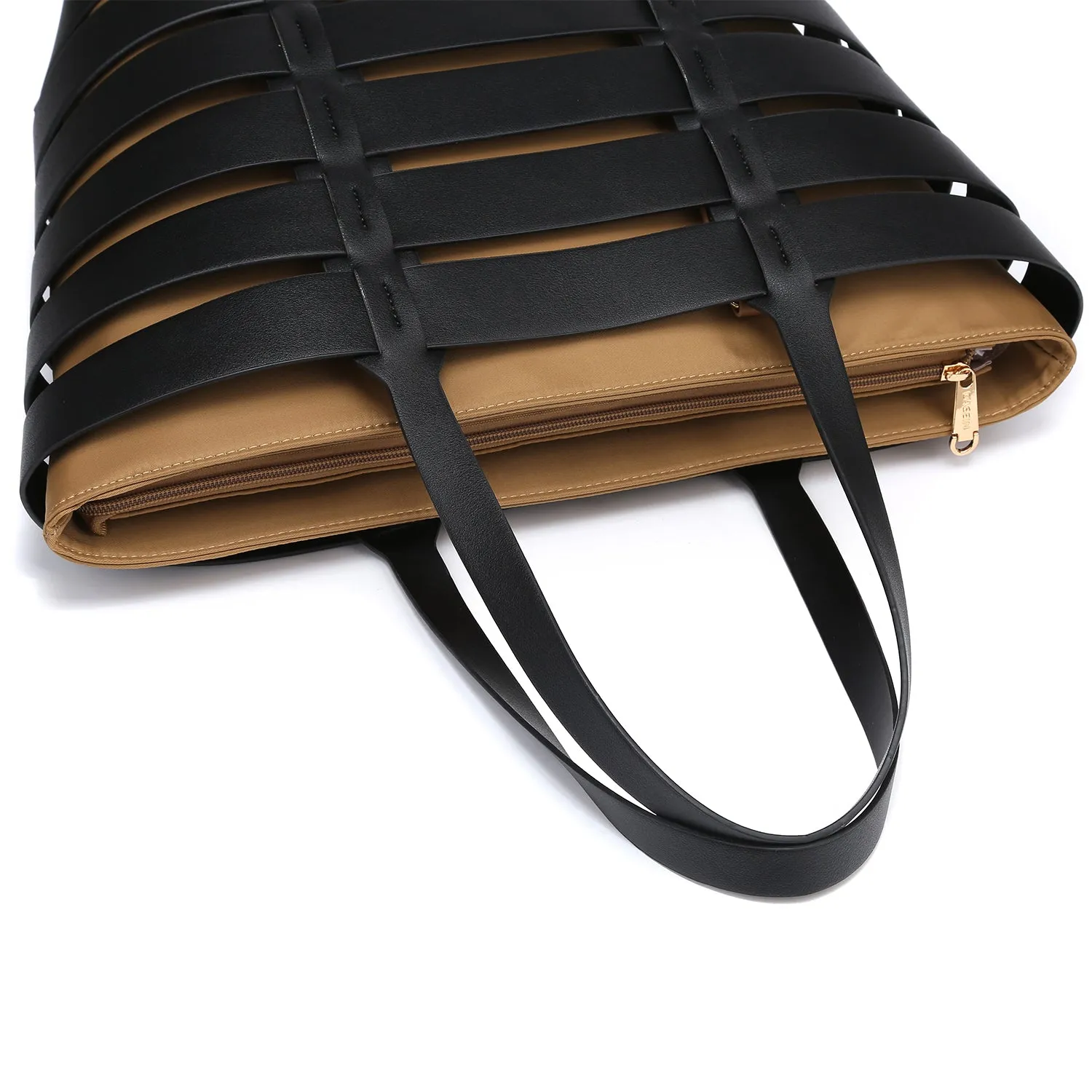 Dasein 2-In-1 Medium Striped Tote