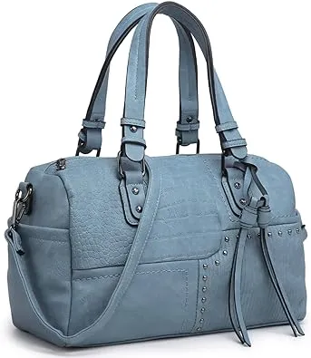 Dasein Large Women's Barrel Handbag Top-handle Tote Work Travel Bag(-N)