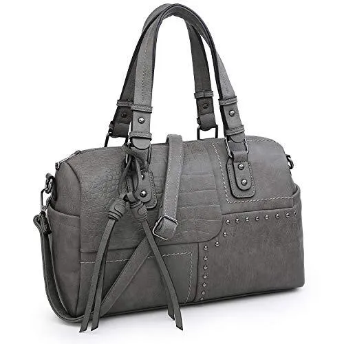 Dasein Large Women's Barrel Handbag Top-handle Tote Work Travel Bag(-N)