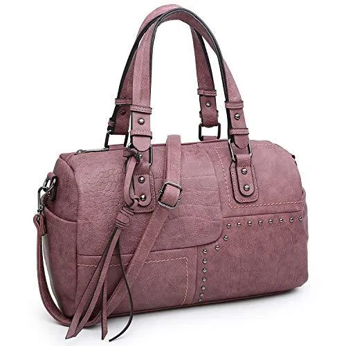 Dasein Large Women's Barrel Handbag Top-handle Tote Work Travel Bag(-N)
