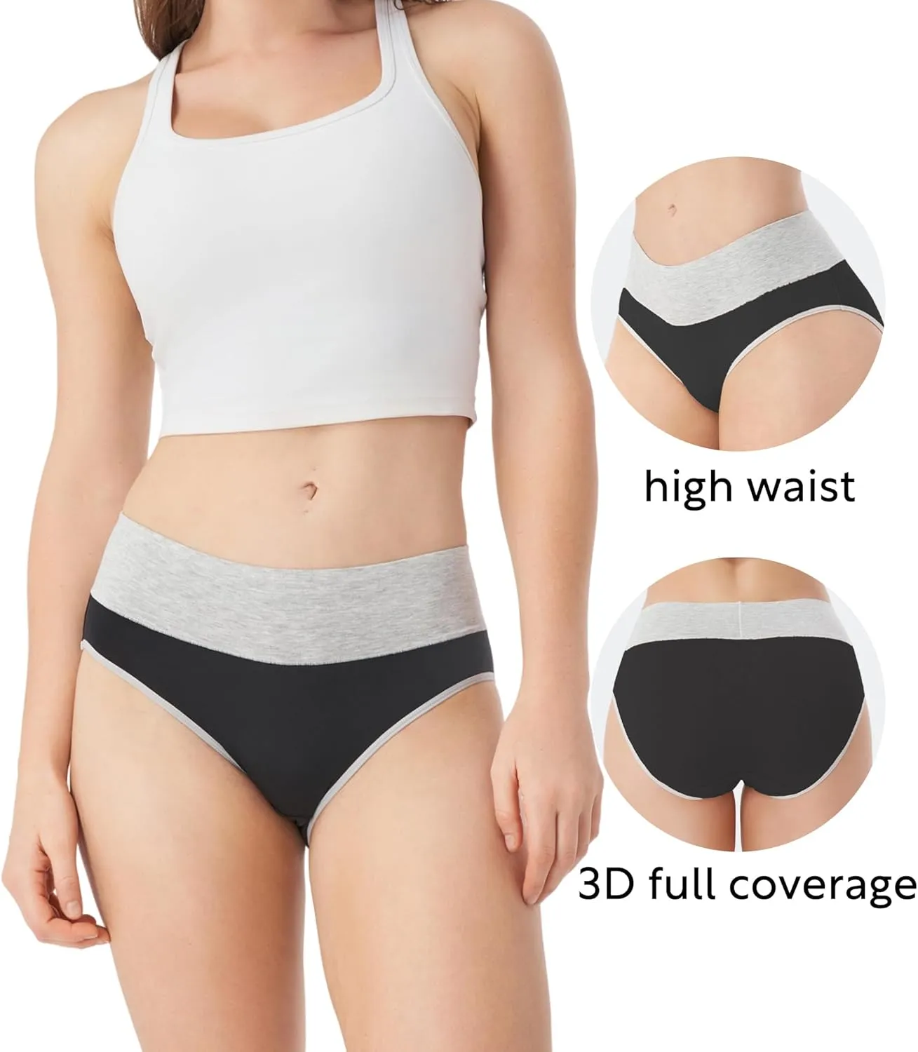 DAVID ARCHY Womens Underwear, Bamboo Rayon Women's Briefs - Moisture Wicking Panties, Soft & Breathable, 4 Pack