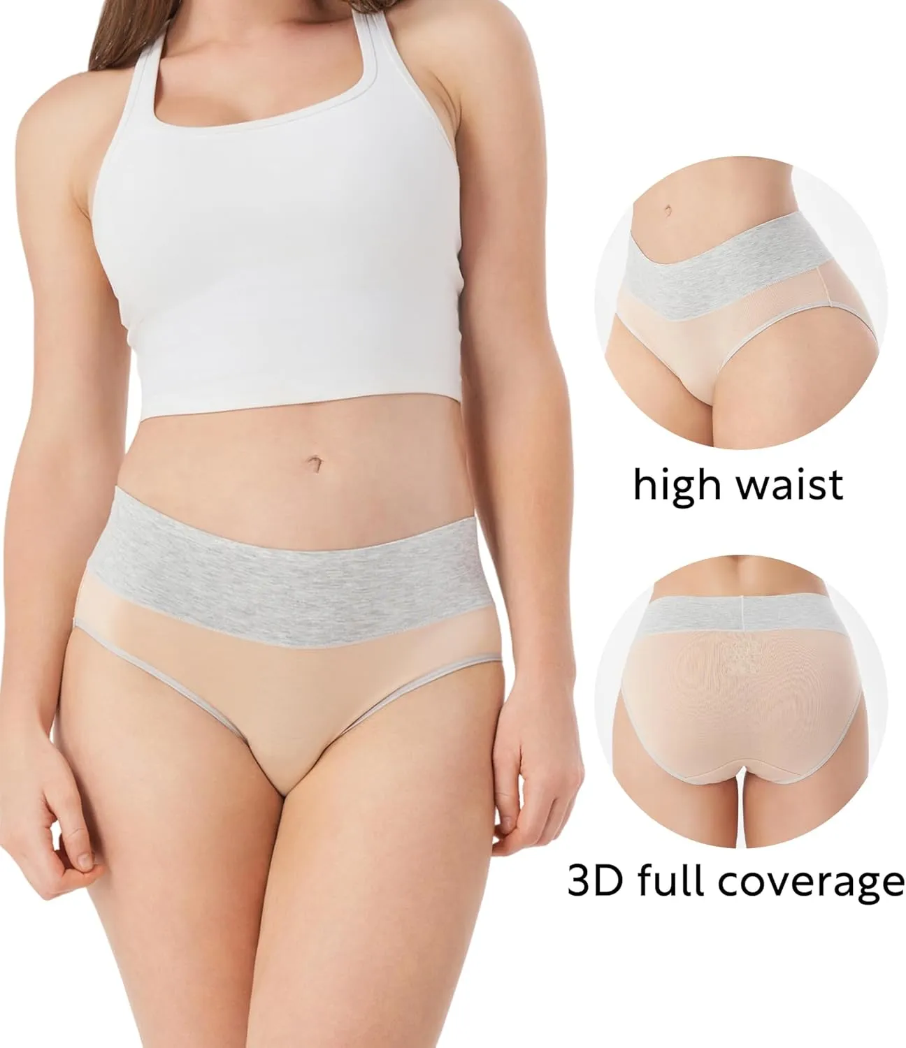 DAVID ARCHY Womens Underwear, Bamboo Rayon Women's Briefs - Moisture Wicking Panties, Soft & Breathable, 4 Pack