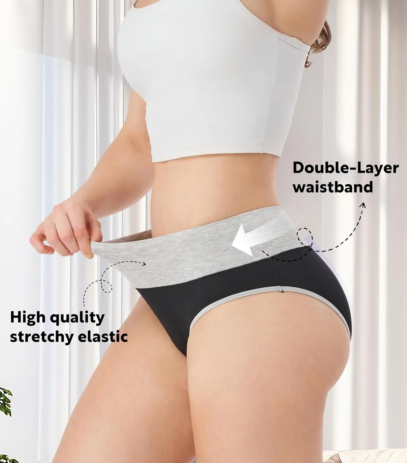 DAVID ARCHY Womens Underwear, Bamboo Rayon Women's Briefs - Moisture Wicking Panties, Soft & Breathable, 4 Pack