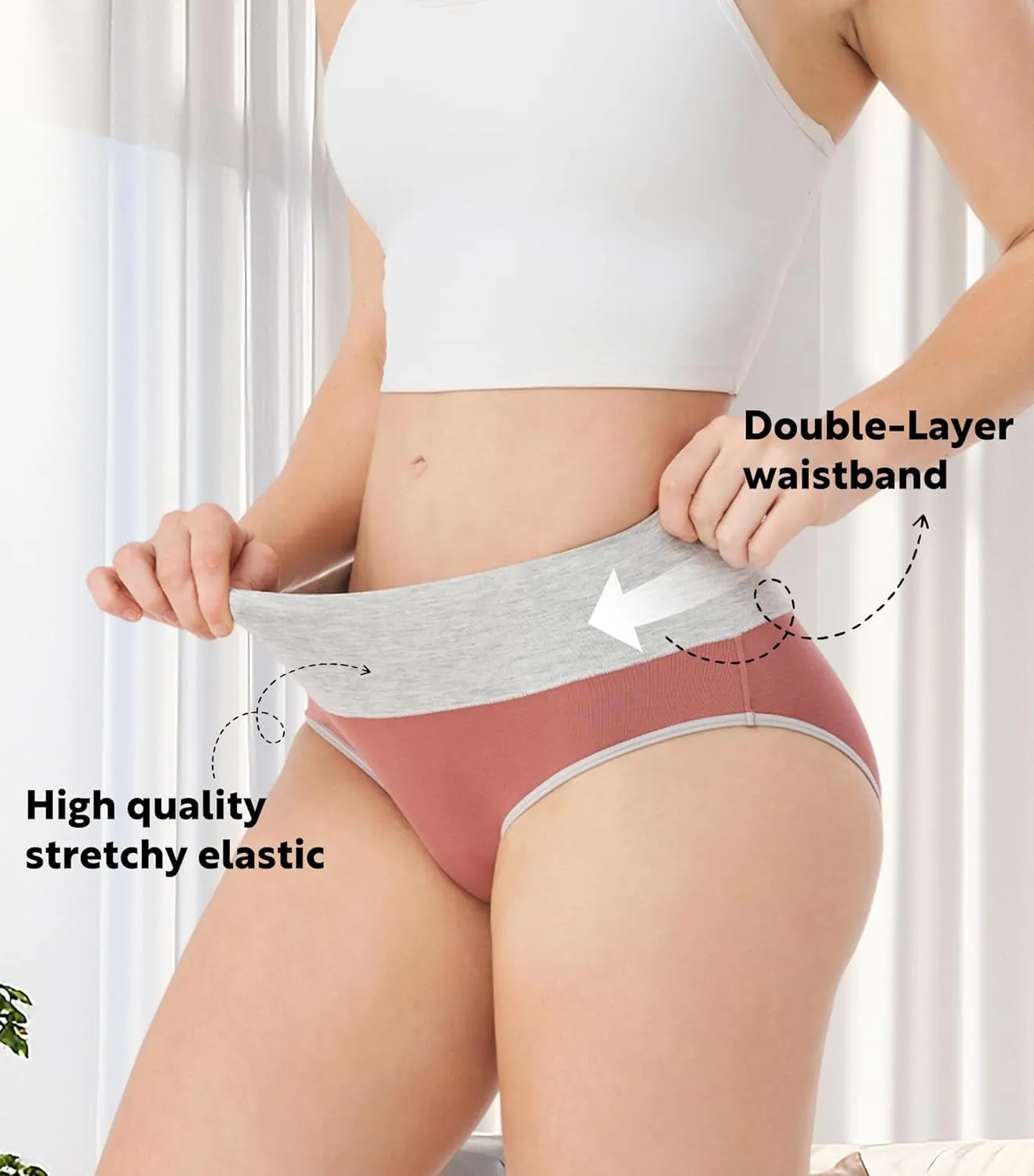 DAVID ARCHY Womens Underwear, Bamboo Rayon Women's Briefs - Moisture Wicking Panties, Soft & Breathable, 4 Pack
