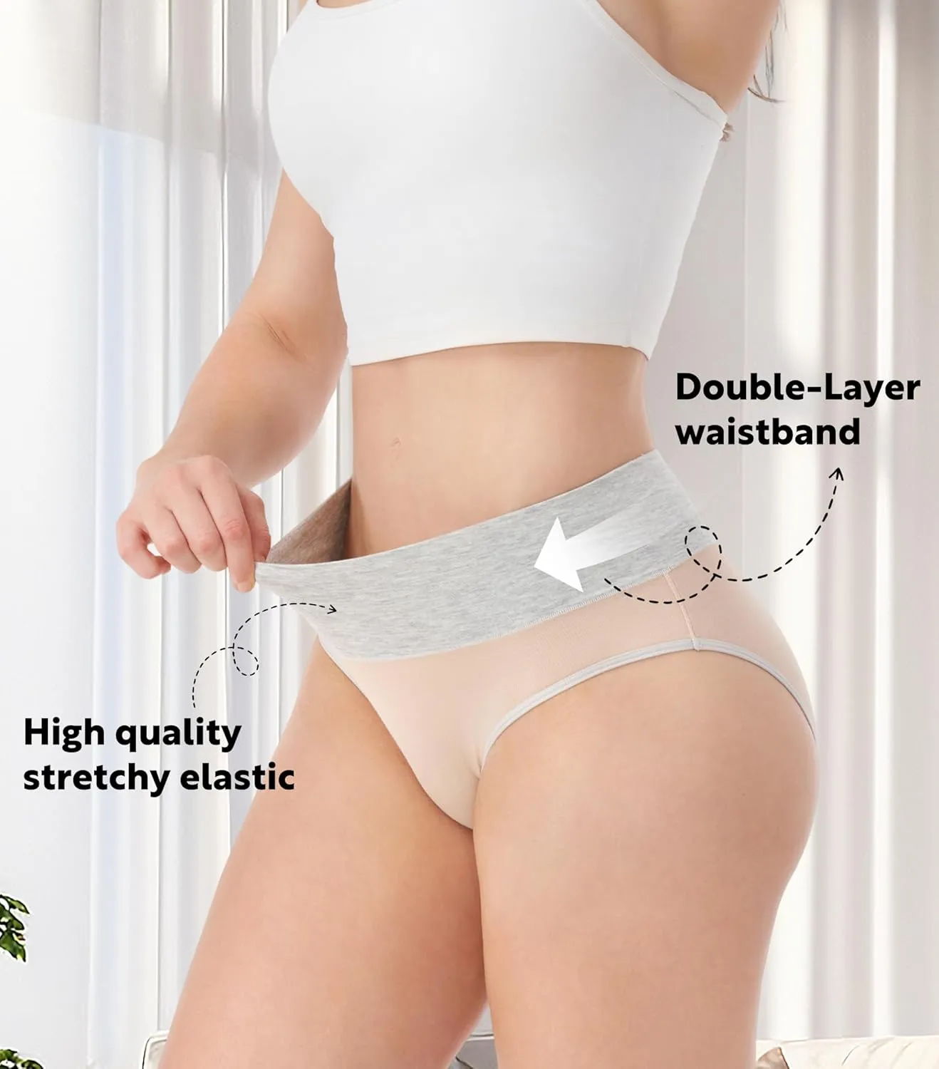 DAVID ARCHY Womens Underwear, Bamboo Rayon Women's Briefs - Moisture Wicking Panties, Soft & Breathable, 4 Pack