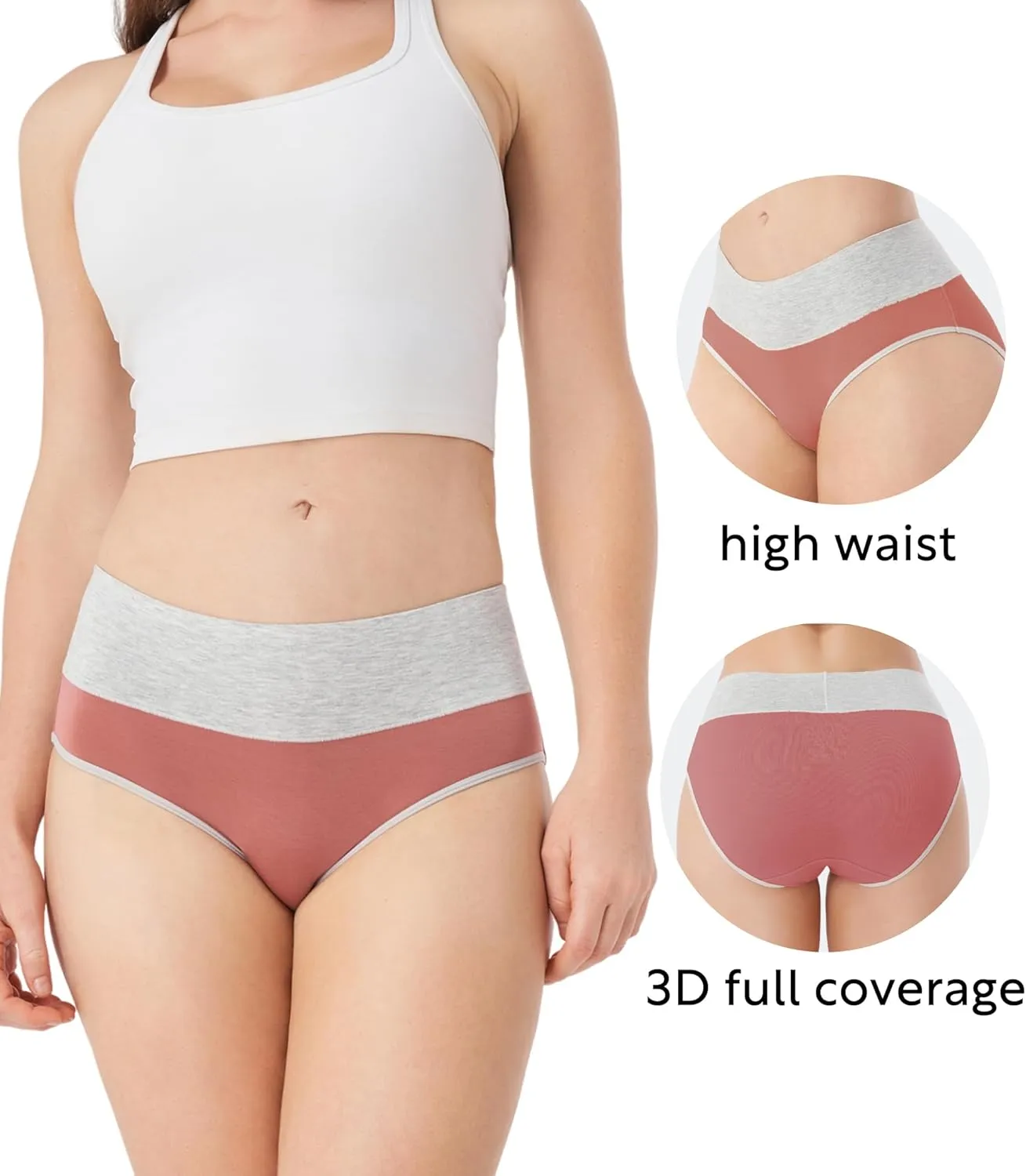 DAVID ARCHY Womens Underwear, Bamboo Rayon Women's Briefs - Moisture Wicking Panties, Soft & Breathable, 4 Pack