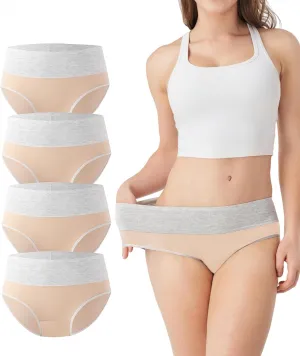 DAVID ARCHY Womens Underwear, Bamboo Rayon Women's Briefs - Moisture Wicking Panties, Soft & Breathable, 4 Pack
