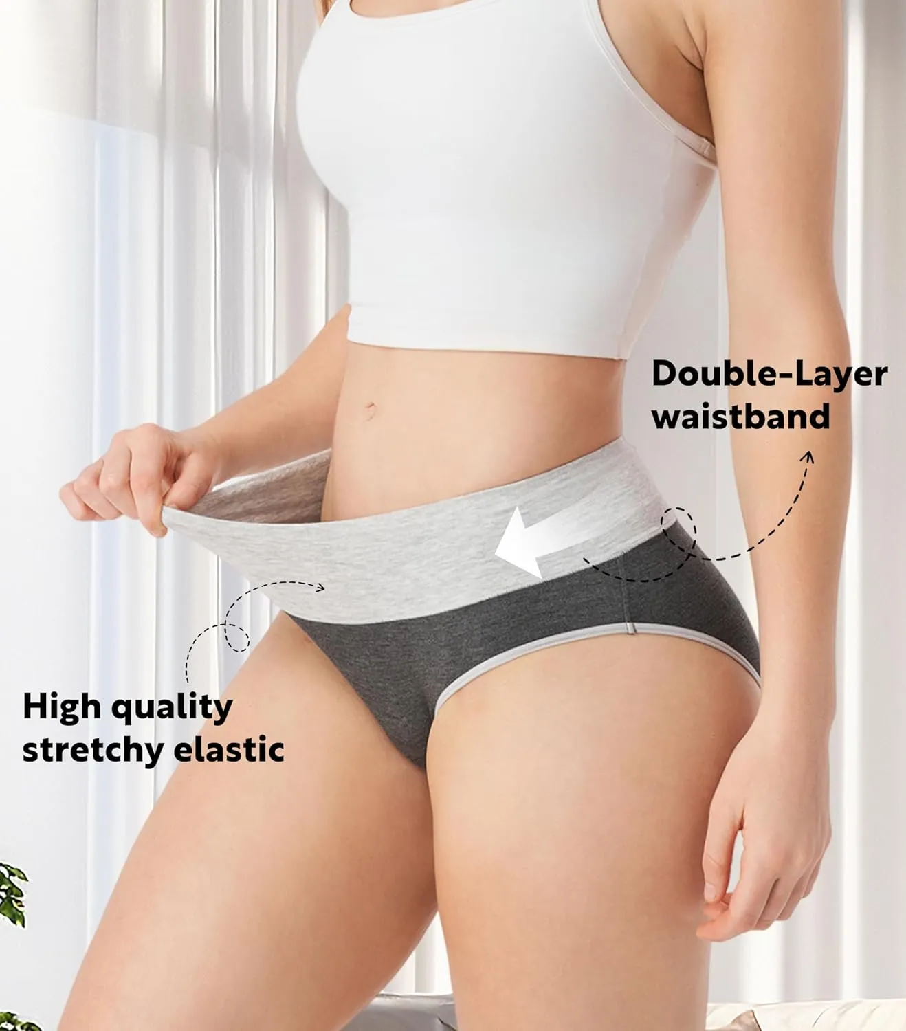 DAVID ARCHY Womens Underwear, Bamboo Rayon Women's Briefs - Moisture Wicking Panties, Soft & Breathable, 4 Pack