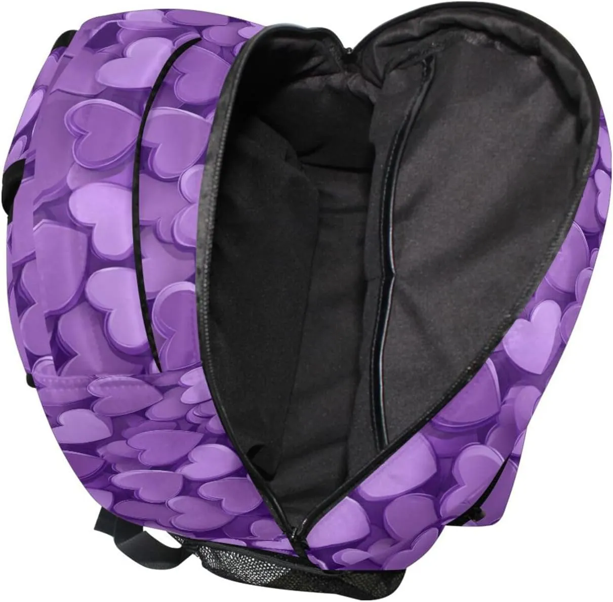 Day Backpack for Teacher Nurse Waterproof Stylish Travel Bags with Chest Strap for Travel Trip Purple Heart Day Purple Heart
