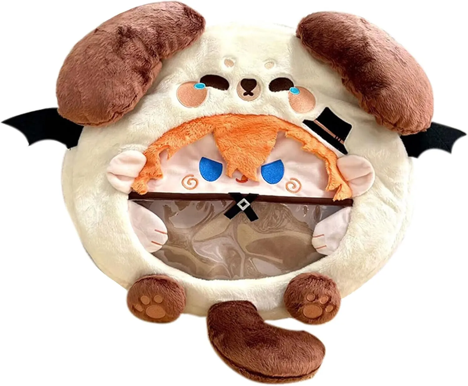 Dazai Osamu Nakahara Chuuya Ita Bag Anime Character Cute Backpack Clear Crossbody Shoulder Bag Pin Display Bag, Nakahara Chuuya, Medium