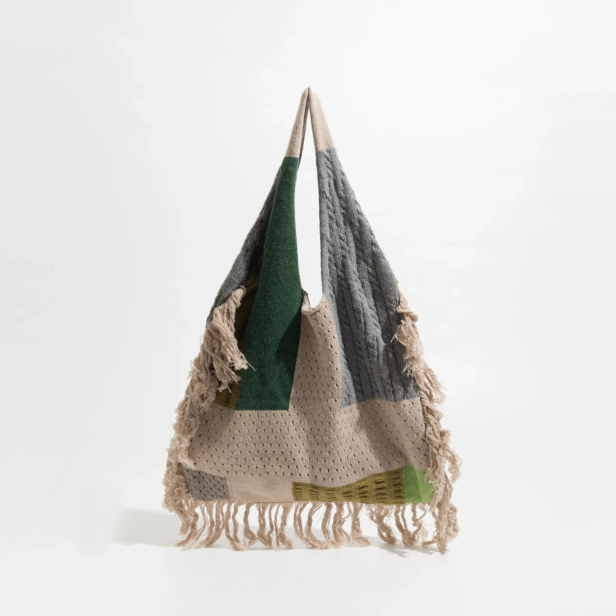 Delilah Tassel Fringe Knit Boho Bags