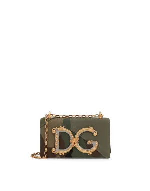 DG Girls phone bag in camouflage patchwork