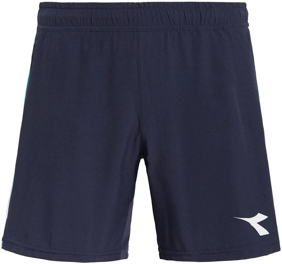 Diadora Mens Bermuda Icon Shorts Tennis Casual Bottoms Casual Drawstring - Blue