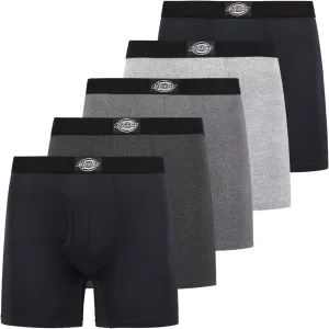 Dickies 5 Pack Mens Boxer Briefs With Pouch, Moisture Wicking Performance Underwear For Men