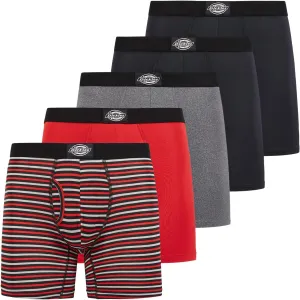 Dickies 5 Pack Mens Boxer Briefs With Pouch, Moisture Wicking Performance Underwear For Men