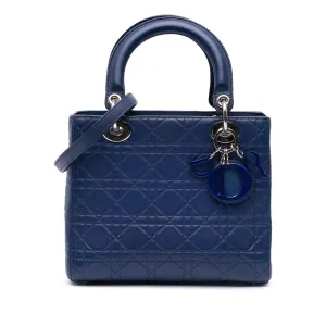 Dior Medium Ultra Matte Calfskin Embossed Cannage Lady Dior