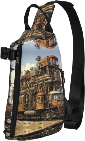 Diversified Transportation Print Trend Casual Crossbody Chest Bag Leisure Travel For Men And Women Crossbody Bag
