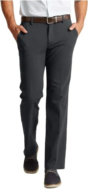 Dockers Men's Straight Fit Workday Khaki Smart 360 Flex Pants (Regular and Big & Tall), Noir Heather, 40W x 30L