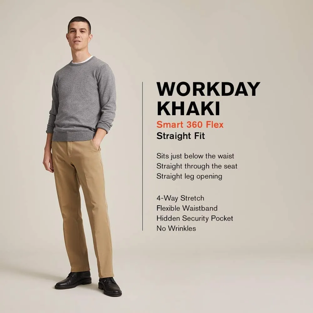 Dockers Men's Straight Fit Workday Khaki Smart 360 Flex Pants (Regular and Big & Tall)