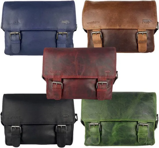 Donkerblauwe leren schoudertas voor dames – stijlvolle messenger bag, perfect als crossbody tas voor dagelijks gebruik.