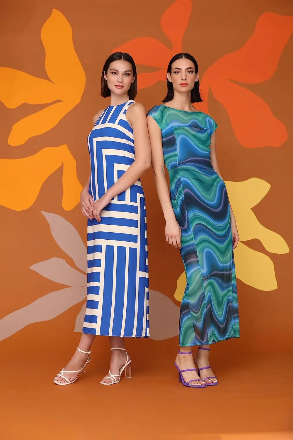 Donna Morgan Women's Power Mesh Maxi Event Party Guest of