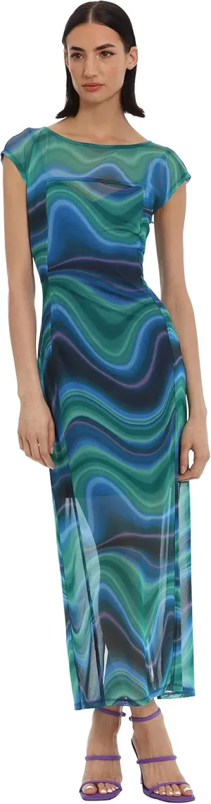 Donna Morgan Women's Power Mesh Maxi Event Party Guest of