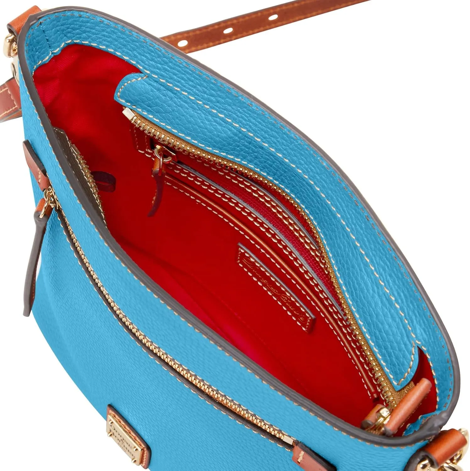Dooney & Bourke Crossbody Bags for Women, Pebble Grain Leather Crossbody Messenger Bag with Zipper