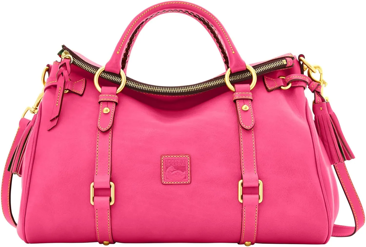 Dooney & Bourke Satchel Bags for Women, Large Florentine Satchel Handbag with Optional Crossbody Bag Strap