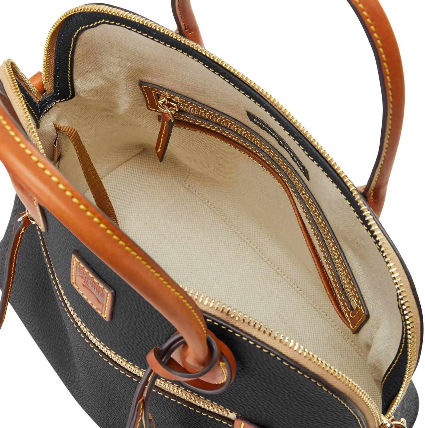 Dooney & Bourke Satchel Bags for Women, Pebble Grain Leather Domed Satchel Handbag with Optional Crossbody Bag Strap