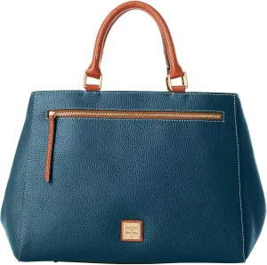 Dooney & Bourke Satchel Bags for Women, Pebble Grain Leather Zip Satchel Handbag with Crossbody Strap