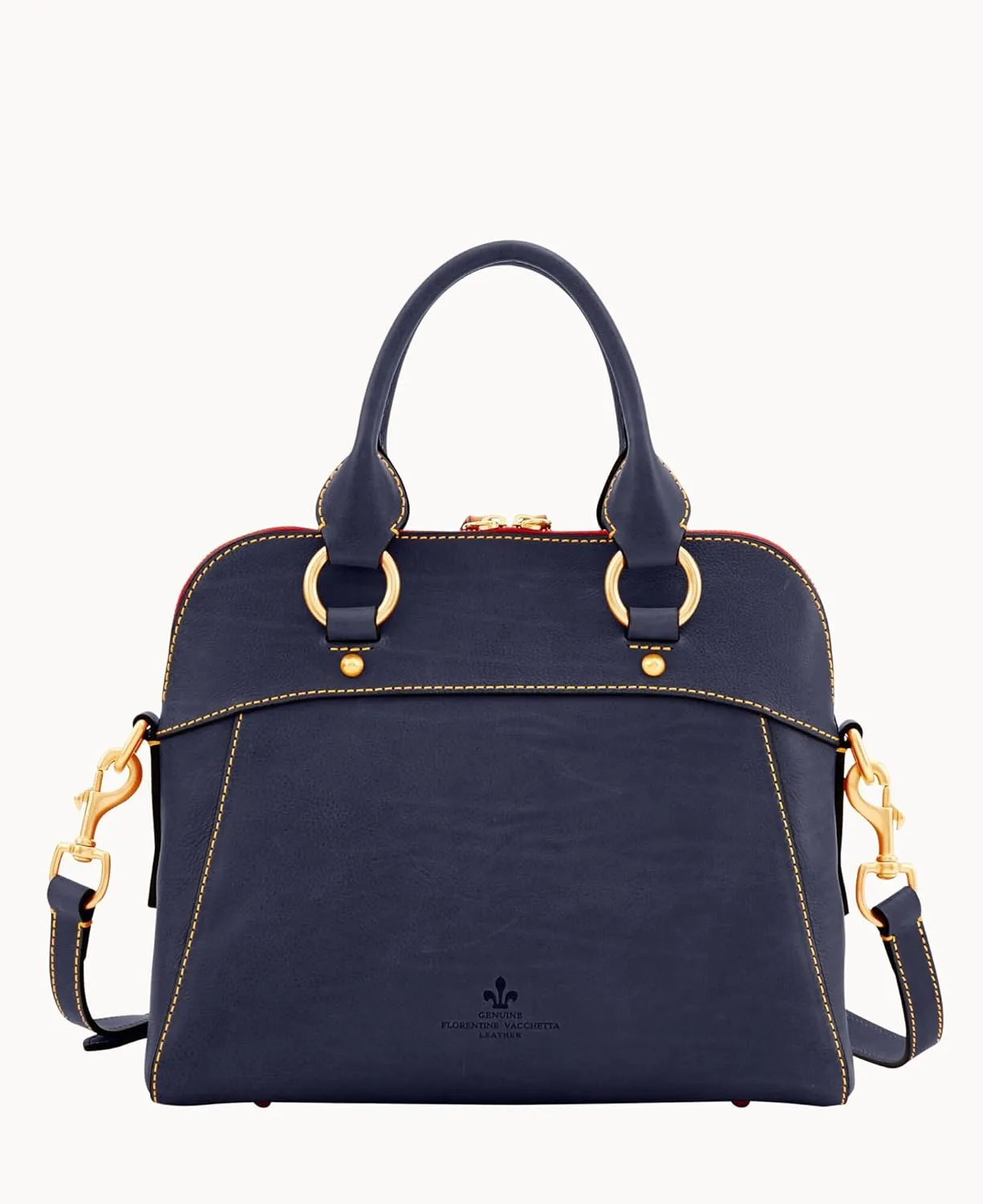 Dooney & Bourke Satchel Handbags for Women, Cameron Florentine Leather Satchel Bag with Optional Crossbody Strap