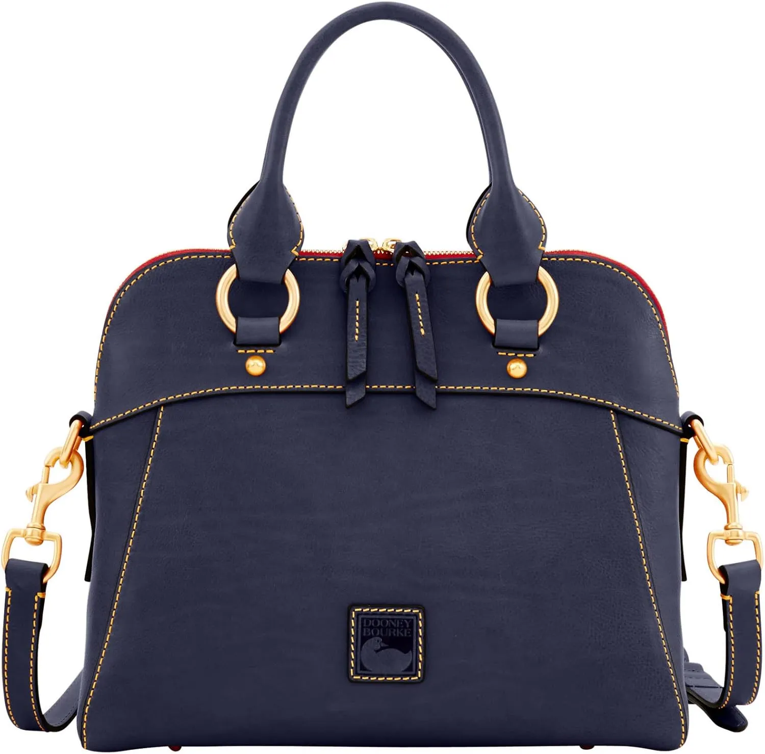 Dooney & Bourke Satchel Handbags for Women, Cameron Florentine Leather Satchel Bag with Optional Crossbody Strap