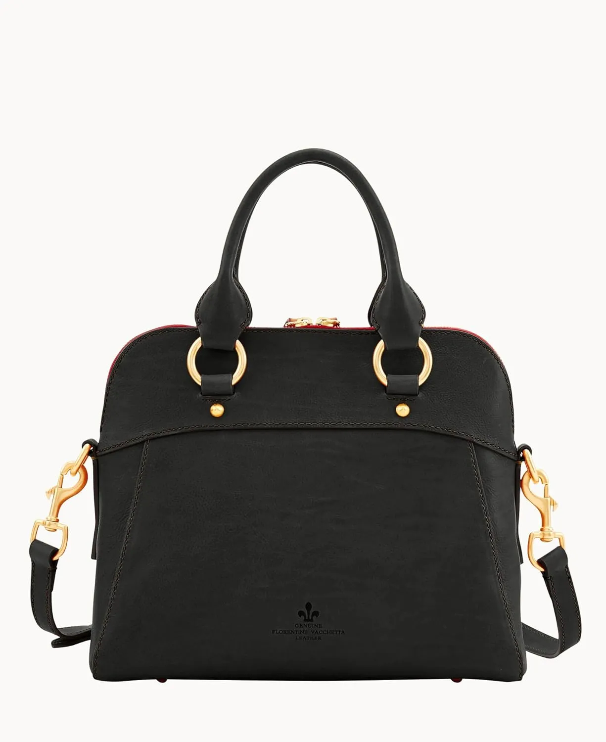 Dooney & Bourke Satchel Handbags for Women, Cameron Florentine Leather Satchel Bag with Optional Crossbody Strap